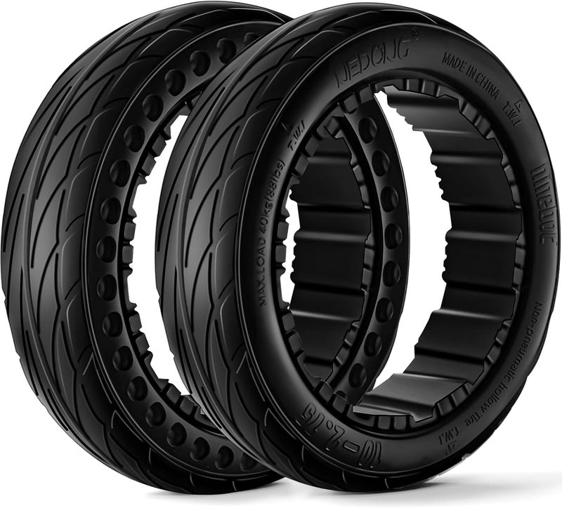 TSKER 2PCS 10-2.75 Quick Release Drift Tires for Ninebot Gokart Pro/Pro 2, Original Solid Tires for Segway Ninebot S Max, Rear Tire for Ninebot Gokart (with Ninebot S Max) and Ninebot Gokart Lamborghini - Image 1